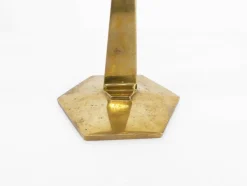 Pamono Modernist Brass 3-Armed Candlesticks, 1960s, Set of 2><noscript><img width=