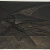 Clearance Pamono Modernist Cast Iron Fireback by G. Lecoff, 1950s