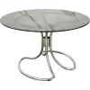 Pamono Modernist Dining Table in Steel attributed to Giotto Stoppino, 1970s> Dining Tables & Sets