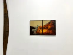 Pamono Modernist Diptych, 1970s, Oil on Canvas> Abstraction