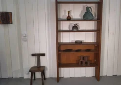 Best Pamono Modernist Elm Shelf by Pierre Chapo for Seltz, 1950s