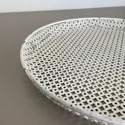 Pamono Modernist French Rigituelle Metal Tray attributed to Mathieu Matégot, 1950s><noscript><img width=