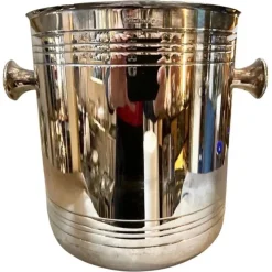 Pamono Modernist French Silver Plated Wine Cooler by Christofle, 1980s> Ice Buckets & Wine Coolers