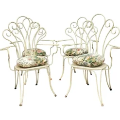 Pamono Modernist Garden Chairs by Lio Carminati, 1950s, Set of 4> Garden Seating