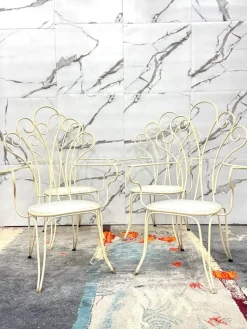 Pamono Modernist Garden Chairs by Lio Carminati, 1950s, Set of 4><noscript><img width=