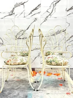 Pamono Modernist Garden Chairs by Lio Carminati, 1950s, Set of 4><noscript><img width=
