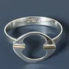 Online Pamono Modernist Gilded Silver Bangle from Horsens Sølvvarefabrik, 1960s