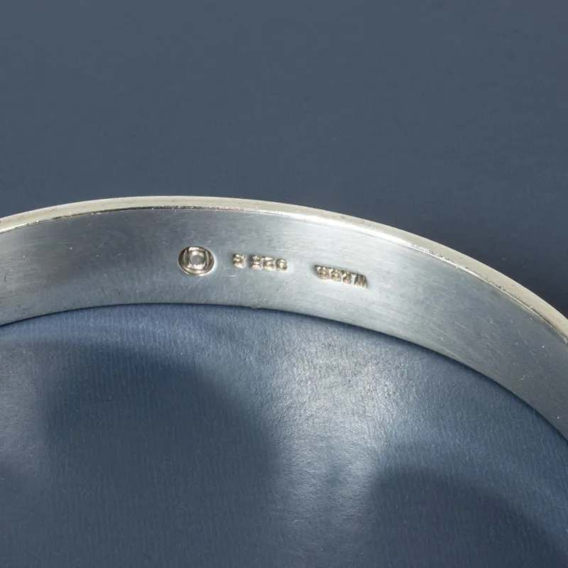 Online Pamono Modernist Gilded Silver Bangle from Horsens Sølvvarefabrik, 1960s