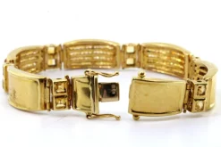 Pamono Modernist Gold Bracelet with Topazes and Quartz><noscript><img width=