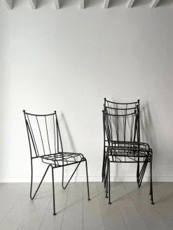 Sale Pamono Modernist Italian Iron Garden Chairs, 1960s, Set of 4