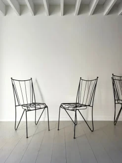 Sale Pamono Modernist Italian Iron Garden Chairs, 1960s, Set of 4