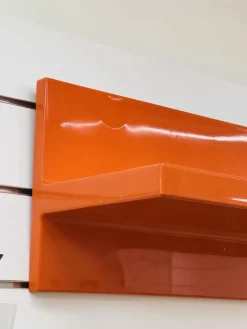 Pamono Modernist Orange Shelf attributed to Marcello Siard for Kartell, 1970s><noscript><img width=