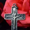 New Pamono Modernist Pectoral Cross in Sterling Silver by Reyt, 1950s