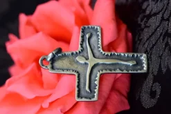 New Pamono Modernist Pectoral Cross in Sterling Silver by Reyt, 1950s