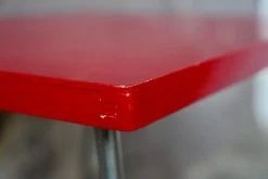 Outlet Pamono Modernist Red School Desk in Wood and Aluminum Tube by R. Gleizes, 1950s
