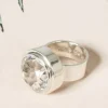 Hot Pamono Modernist Silver and Rock Crystal Ring by Anders Högberg, 1972