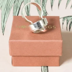 Hot Pamono Modernist Silver and Rock Crystal Ring by Anders Högberg, 1972