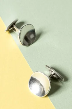 Pamono Modernist Silver Cufflinks from Atelier Borgila, 1958><noscript><img width=