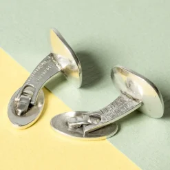 Pamono Modernist Silver Cufflinks from Atelier Borgila, 1958><noscript><img width=
