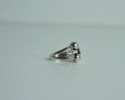Pamono Modernist Sterling Silver Ring by Aksel Holmsen, Norway, 1950s><noscript><img width=