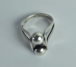 Pamono Modernist Sterling Silver Ring by Aksel Holmsen, Norway, 1950s><noscript><img width=