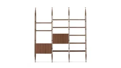 Pamono Modular Bookcase in American Walnut by Franco Albini for Cassina><noscript><img width=