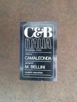 Pamono Modular Camaleonda Armchairs and Ottoman in Brown Corduroy by Mario Bellini for C&b Italia, 1970s, Set of 8><noscript><img width=