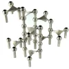 Pamono Modular Candleholders attributed to W. Stoff & H. Nagel for Bayerische Metall Fabrik, 1970s, Set of 10