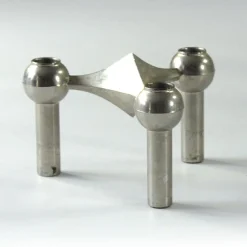 Pamono Modular Candleholders attributed to W. Stoff & H. Nagel for Bayerische Metall Fabrik, 1970s, Set of 10