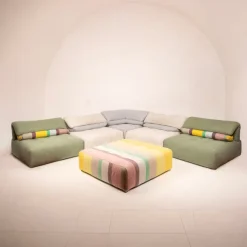 Pamono Modular Immobile Journey Sofa Modules from Studio Roche Bobois X Kenzo, 1990s, Set of 6> Couches & Sofas