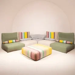 Pamono Modular Immobile Journey Sofa Modules from Studio Roche Bobois X Kenzo, 1990s, Set of 6> Couches & Sofas