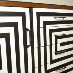 Best Pamono Modular Sideboard with Op Art Motif, 1970s, Set of 2