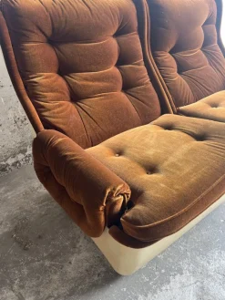 Sale Pamono Modular Sofa in Brown Velvet from Airborne, 1970s, Set of 4