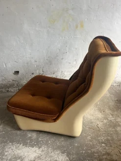 Sale Pamono Modular Sofa in Brown Velvet from Airborne, 1970s, Set of 4