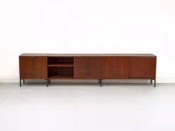 Pamono Modular Teak Sideboard with Dry Bar by Herbert Hirche for Holzäpfel, 1960s