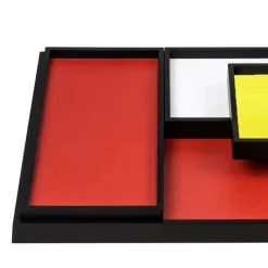 Pamono Mondrian Trays from Pacific Compagnie Collection, Set of 5><noscript><img width=