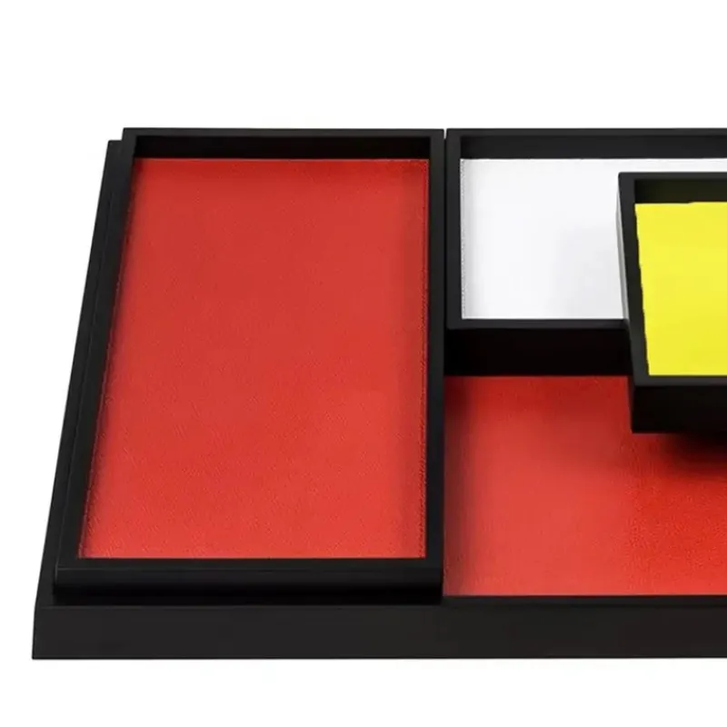 Pamono Mondrian Trays from Pacific Compagnie Collection, Set of 5> Decorative Objects