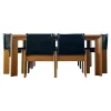 Pamono Monk Dining Chairs and Table in Black Leather and Beech by Tobia & Afra Scarpa for Molteni, 1973, Set of 7> Office Chairs