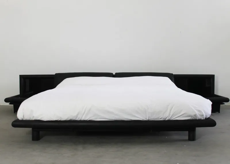 Pamono Morna Bed with Nightstands by Tobia and Afra Scarpa for Molteni, 1972> Beds & Bedroom Sets