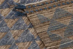 Pamono Moroccan Style Rug in Blue with Brown Geometric Patterns from R&K Principal Jahanshah Nazmiyal><noscript><img width=