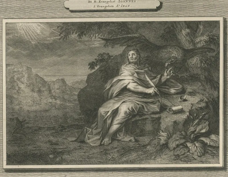 Pamono Mortier, Christian Wall Art Evangelists Luke and John, 1700, Paper> Prints & Multiples