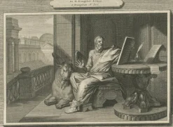Pamono Mortier, Christian Wall Art Evangelists Luke and John, 1700, Paper><noscript><img width=