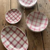Pamono Moulin Des Loups Pink Tablecloth Dinnerware Set, 1950s, Set of 13