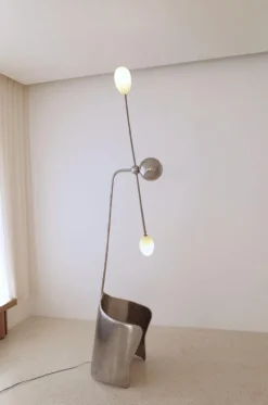 Online Pamono Moulin Floor Lamp in Inox Stainless Steel by Atelier Ellery
