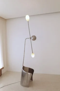 Online Pamono Moulin Floor Lamp in Inox Stainless Steel by Atelier Ellery