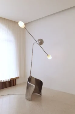 Online Pamono Moulin Floor Lamp in Inox Stainless Steel by Atelier Ellery