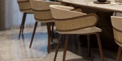 Pamono Mudhif Dining Armchairs from Alma De Luce, Set of 6><noscript><img width=