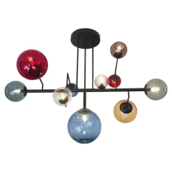 Clearance Pamono Multicolor Spheres Murano Glass Sputnik Chandelier by Simoeng