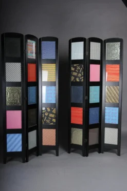 Pamono Multi-Colored Ebonized Room Divider> Room Dividers & Screens