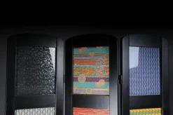 Pamono Multi-Colored Ebonized Room Divider><noscript><img width=